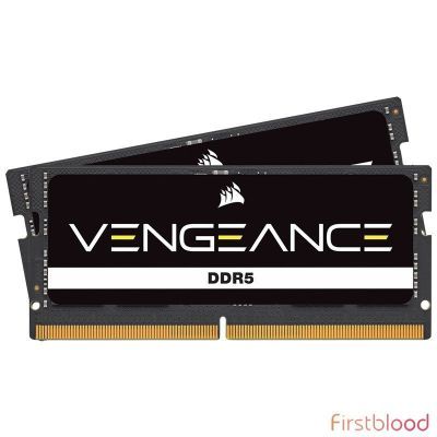 海盗船 Vengeance 笔记本 16GB (2x8GB) DDR5 4800MHz 内存 - 黑色