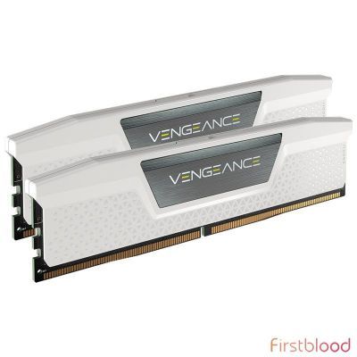海盗船 Vengeance 32GB (2x 16GB) DDR5 5600MHz C40 台式机内存 -  白色