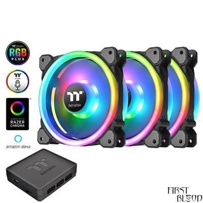 Tt（Thermaltake）Riing Trio 12 LED RGB 机箱风扇