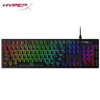 金士顿 HyperX 阿洛伊 起源Origins机械键盘 水轴 RGB 104键 黑色