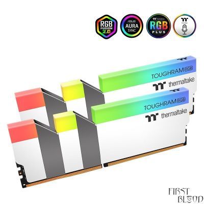 Tt ToughRam RGB DDR4 3600 64GB(32Gx2)套装 白色台式机内存灯条