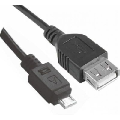 Astrotek Micro USB 公口 转 USB 母口 OTG数据线 转接器 黑色