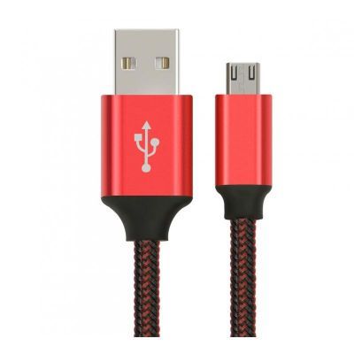 Astrotek 2米 Micro USB 数据同步 充电线 红色