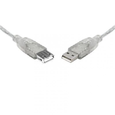 8Ware USB 2.0 延长线 25厘米 A 转 A 公转母 透明金属护套