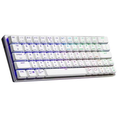酷冷至尊 SK622 白色 RGB 紧凑型 无线机械键盘 - 青轴